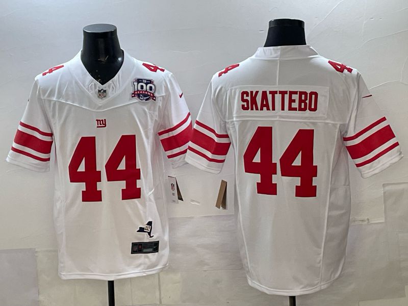 Men 2025 Nike New York Giants #44 Skattebo white Limited NFL Jersey style 03->new york giants->NFL Jersey